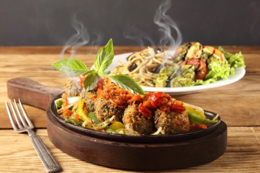 a plate of sizzlers in pondicherry at the promenade hotel