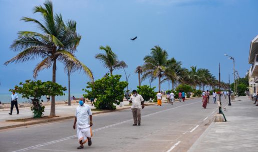 beach road pondicherry during covid19. e-pass puducherry required to travel